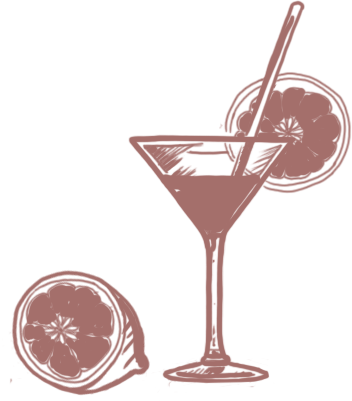 illustration verre à cocktail - cofee-tone